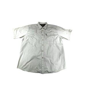 CAT Beige Short Sleeve Cotton Shirt Mens XX-Large Workwear